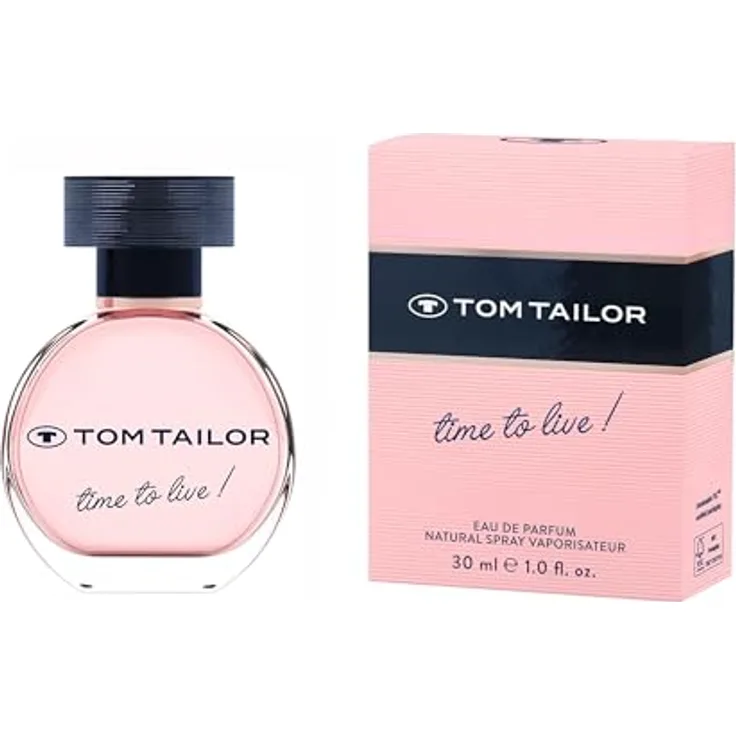 Tom Tailor® Time To Live Eau de Parfum Natural Spray, floral-fruchtiger Damenduft mit indigoblauer Verschlusskappe, 50 ml
