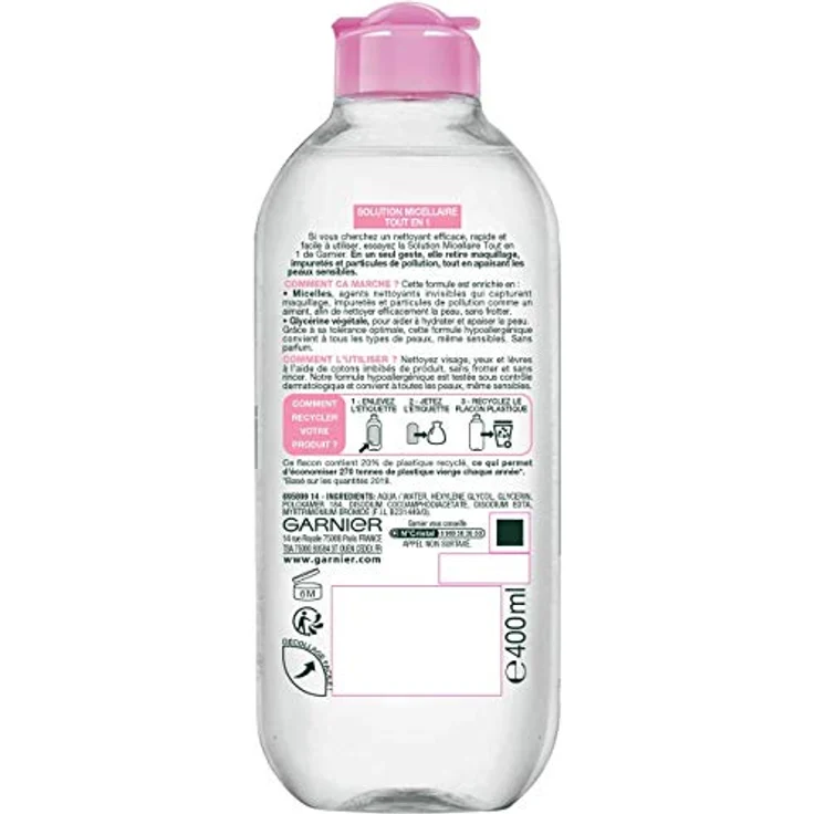 Garnier Skin Active Mizellen-Lösung, All in 1, für sensible Haut, groß, 400 ml – 1 Stück – Bild 2