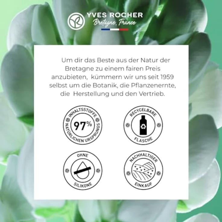Yves Rocher Anti-Hair Loss Fortifying Conditioner Herren, 200 ml, mit weißer Lupine und Bio-Agave, für kräftigeres Haar – Bild 6