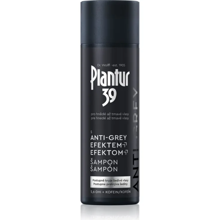 Plantur 39 Anti-Grey Shampoo, 200 ml, Haarshampoo gegen graues Haar zur Stimulierung des Haarwuchses und Stärkung der Haarfasern