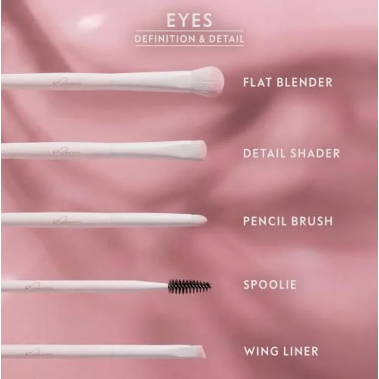 Luvia Soft Aura Brush Set, 9-teiliges Pinselset mit veganem Leder-Köcher, ultraweiche Nurai®-Fasern für natürliche Make-up-Ergebnisse – Bild 4