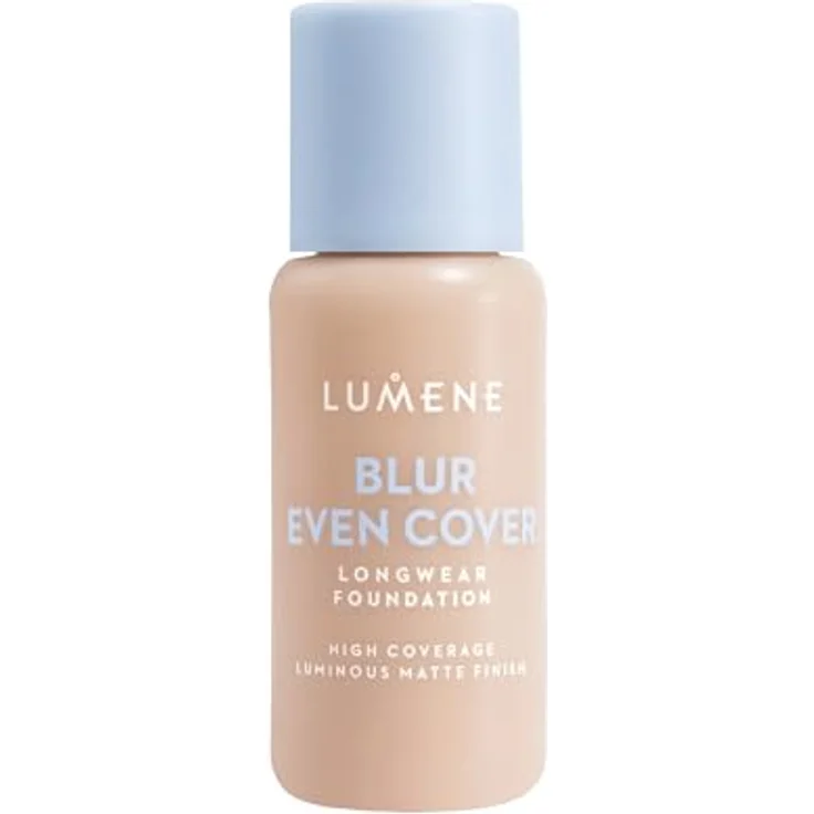 Lumene Blur Even Cover Foundation, 30 ml, hohe Deckkraft, strahlendes mattes Finish, vegan – Bild 1