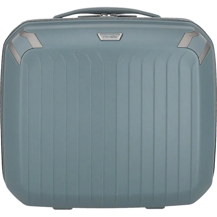 travelite Beautycase ELVAA, Kosmetikkoffer Trolley-Aufsteckfunktion, Polypropylen, recyceltes Innenfutter