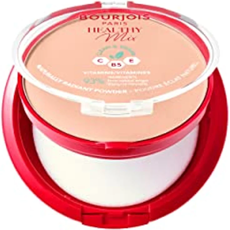 Bourjois Healthy Mix, mattierendes Puder für strahlendes Aussehen, Farbton 03 Rose Beige, 10 g, vegan – Bild 2
