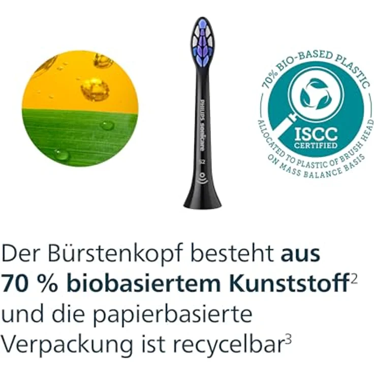 Philips Sonicare Sensitive HX6054/88, Ersatzkopf für elektrische Zahnbürsten, 4 Stück, für empfindliche Zähne – Bild 10