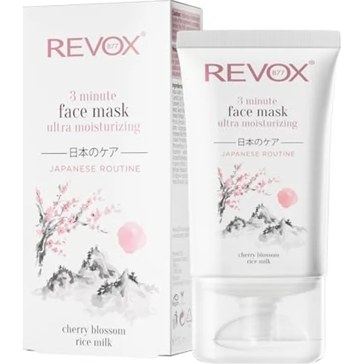 Revox B77 Japanese Routine 3 Minute Face Mask Ultra Moisturizing, 30 ml, intensive hydratisierende Gesichtsmaske mit Sheabutter und Hyaluronsäure
