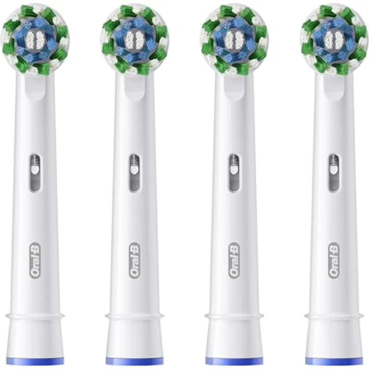 Oral-B Pro Cross Action Aufsteckbürste, 4 Stück, X-Form und abgewinkelte Borsten für tiefere Plaque-Entfernung, Weiß – Bild 2