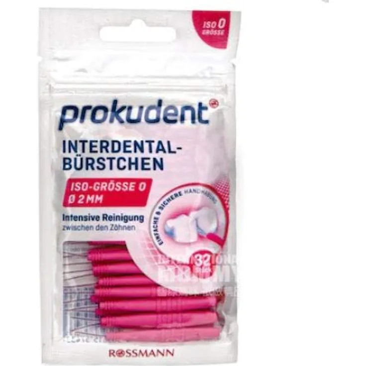 Prokudent Interdental Bürstchen ISO 3 32 Stück Ø 3 mm, intensive Reinigung zwischen den Zähnen, einfache & sichere Handhabung