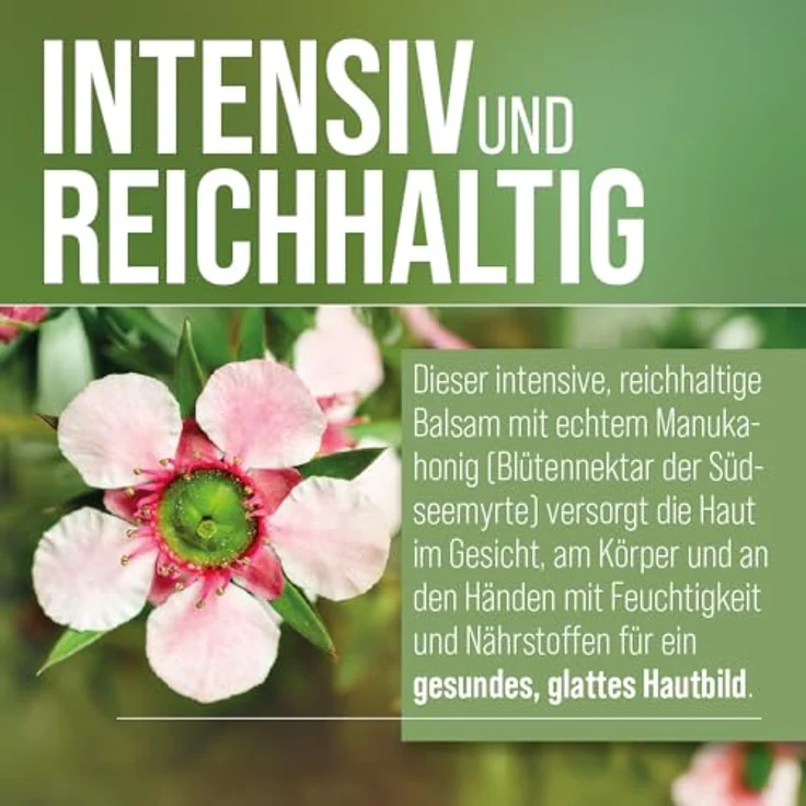 Sanct Bernhard Manuka-Balsam, Intensive Pflege für trockene, empfindliche Haut mit echtem Manukahonig, 100ml – Bild 2
