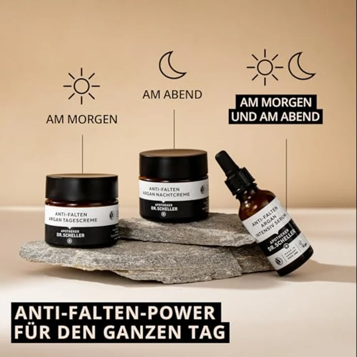DR. SCHELLER Anti-Falten Argan Nachtcreme 50 ml, revitalisierende Nachtpflege mit Arganöl zur Faltenreduktion und Hautregeneration – Bild 3