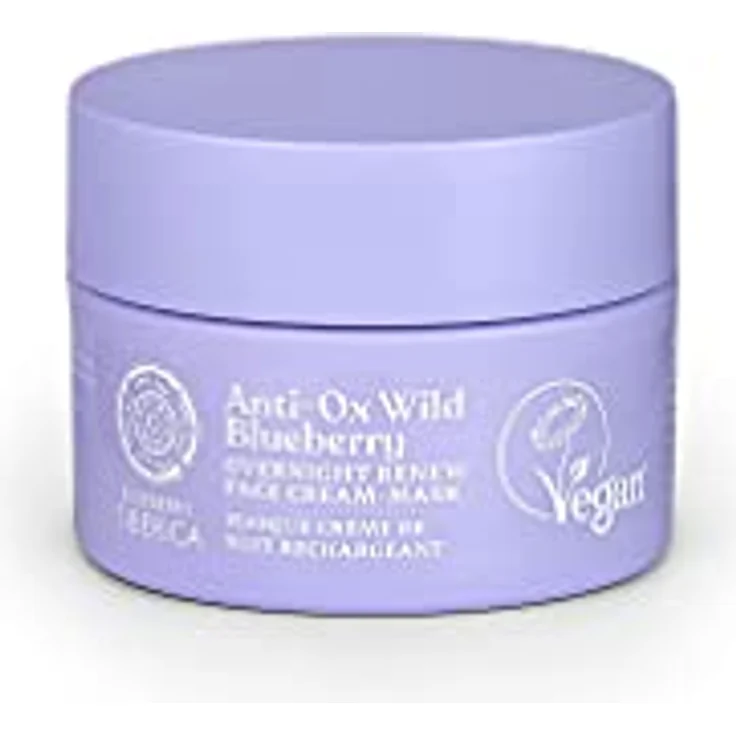 Natura Siberica Anti-Ox Wild Blueberry, erneuernde Nacht-Creme-Maske für Damen, 50 ml, vegan, verbessert das Hautbild, seidenweich – Bild 2