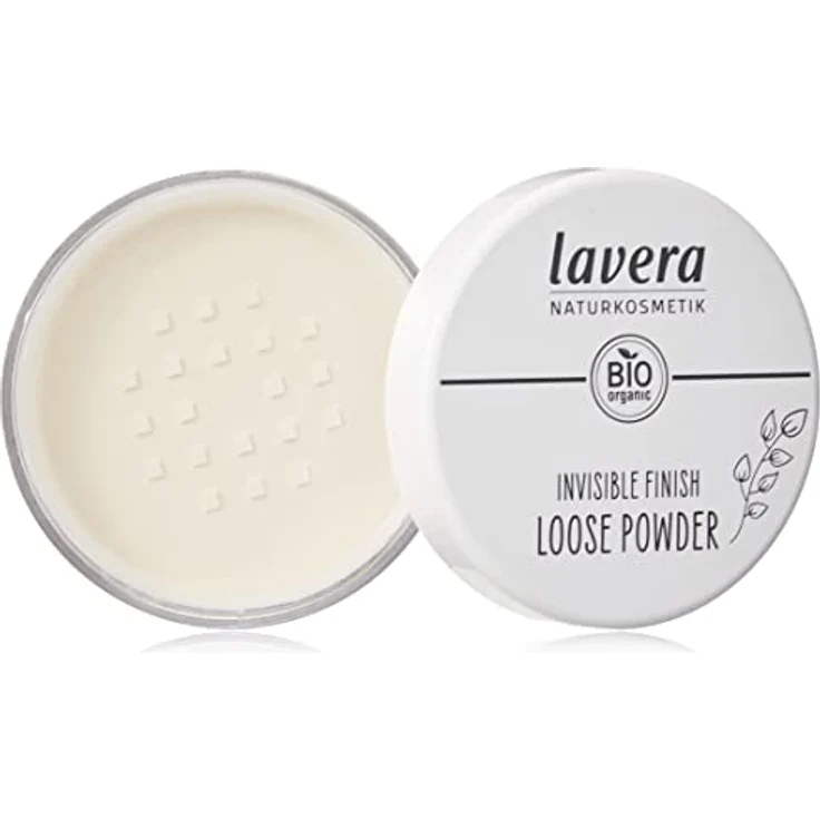 lavera Invisible Finish Loose Powder -Transparent- Bio-Reispulver & Bio-Tapioka - mattierend - langanhaltend - Vegan (1 x 11g) – Bild 1