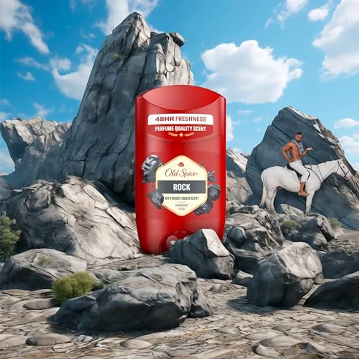 Old Spice Rock Deo Stick für Männer, 50ml, 48H Frische, langanhaltender Duft in Parfümqualität, 0 Prozent Aluminiumsalze – Bild 5
