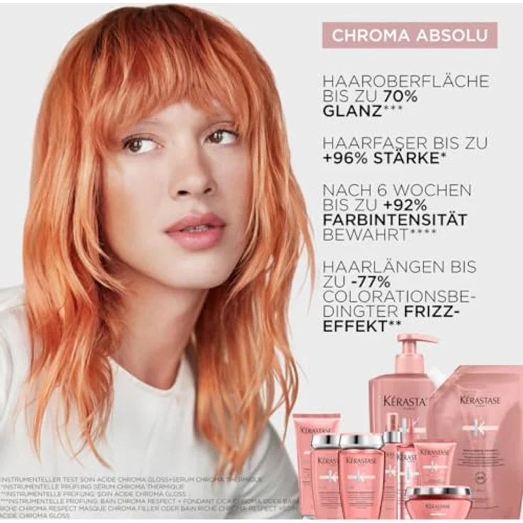 Kerastase Chroma Absolu, Pflegendes Shampoo für geschädigtes und coloriertes Haar, Mehr Glanz und Geschmeidigkeit, 500 ml Nachfüllpack – Bild 3