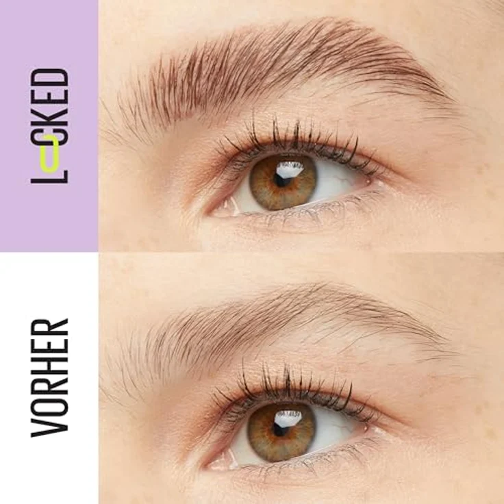 Maybelline New York Super Lock Brow Glue Augenbrauengel, Starker Halt ohne Abblättern, Integriertes Styling-Bürstchen, Medium Brown, 8 g – Bild 2