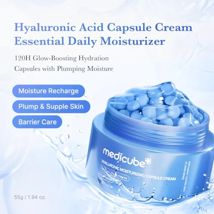 Medicube Hyaluronic Moisturizing Capsule Cream 55g – Leichte Gel-Creme mit Hyaluronsäure, Panthenol & Ceramiden zur Feuchtigkeitspflege und Unterstützung der Hautbarriere – Bild 2