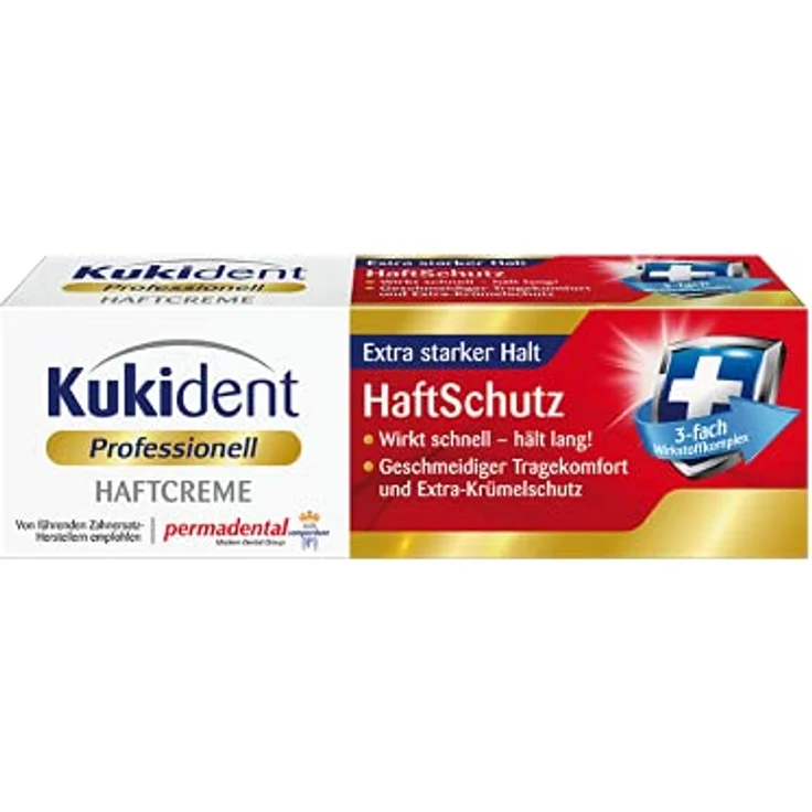 Haftcreme Haftschutz für die Dritten Zahnersatz Gebiss 6 x 40 g - Kukident – Bild 4