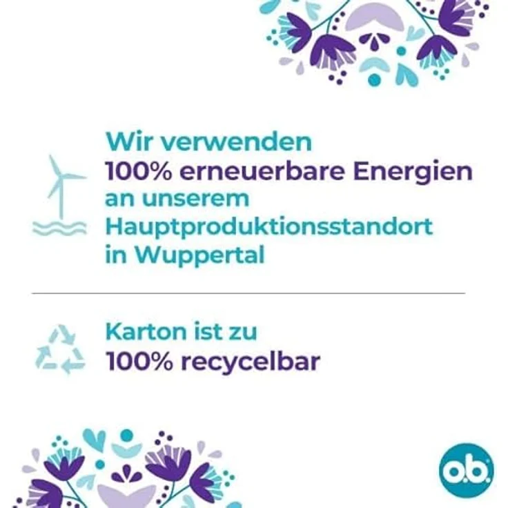 o.b. ExtraProtect Tampons Normal, mit extra Schutzflügeln und Dynamic Fit Technologie, 100% pflanzlich basierter Tamponkern, gynäkologisch getestet – Bild 5