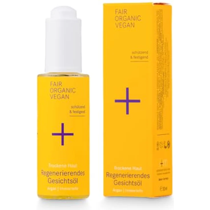 i+m Naturkosmetik Regenerierendes Gesichtsöl 30ml · Veganes Gesichtsöl mit Bio-Arganöl · Straffend & feuchtigkeitsspendend · Beruhigendes Gesichtsöl für trockene Haut · 100% BIO Naturkosmetik – Bild 1