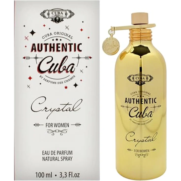 Cuba Authentic Crystal by Cuba for Women, Eau de Parfum, 100 ml - Bezaubernder Damenduft mit langanhaltender Frische, elegantes Flaschendesign – Bild 1