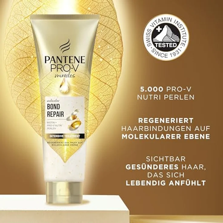 Pantene Pro-V Molecular Bond Repair Tiefenwirksame Haarpflege mit Biotin 150ml, Konzentrierte Pro-V Formel für Extrem Trockenes Haar, Sorgt für Sichtbar Gesünderes, Gestärktes und Regeneriertes Haar – Bild 4