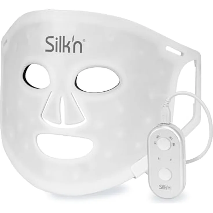 Silk'n Gesichtsmaske mit LED-Lichttherapie, Anti-Aging, entzündungshemmend, beruhigend, Anti-Akne, Narbenbehandlung, rot, blau, gelb, violett