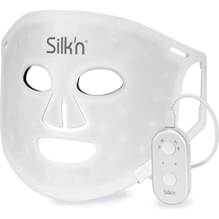 Silk'n Gesichtsmaske mit LED-Lichttherapie, Anti-Aging, entzündungshemmend, beruhigend, Anti-Akne, Narbenbehandlung, rot, blau, gelb, violett – Bild 1