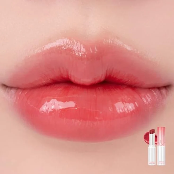rom&nd Glasting Melting Balm, Bunt getönter Lippenbalsam mit veganem Lippenöl, Farbe 04 HIPPIE BERRY – Bild 2