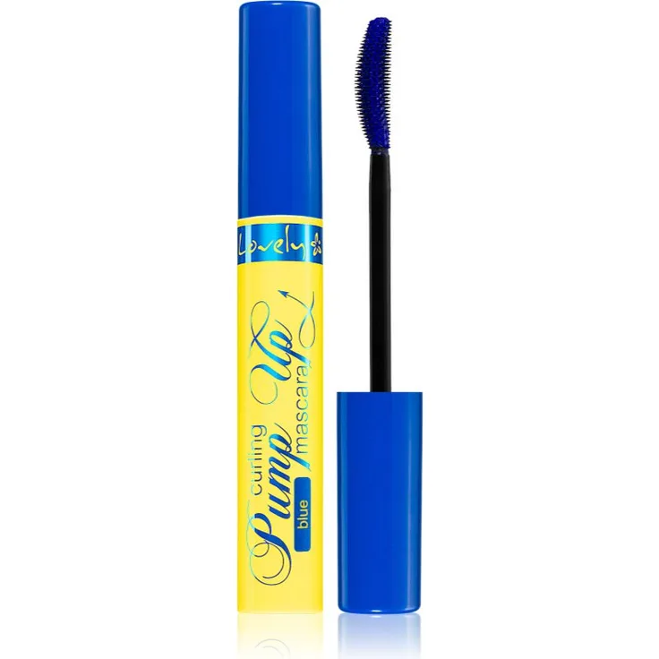 Lovely Pump Up Volumen-Mascara für geschwungene Wimpern, Farbton Blue, 8 g - intensiv färbend, voluminös und verlängernd