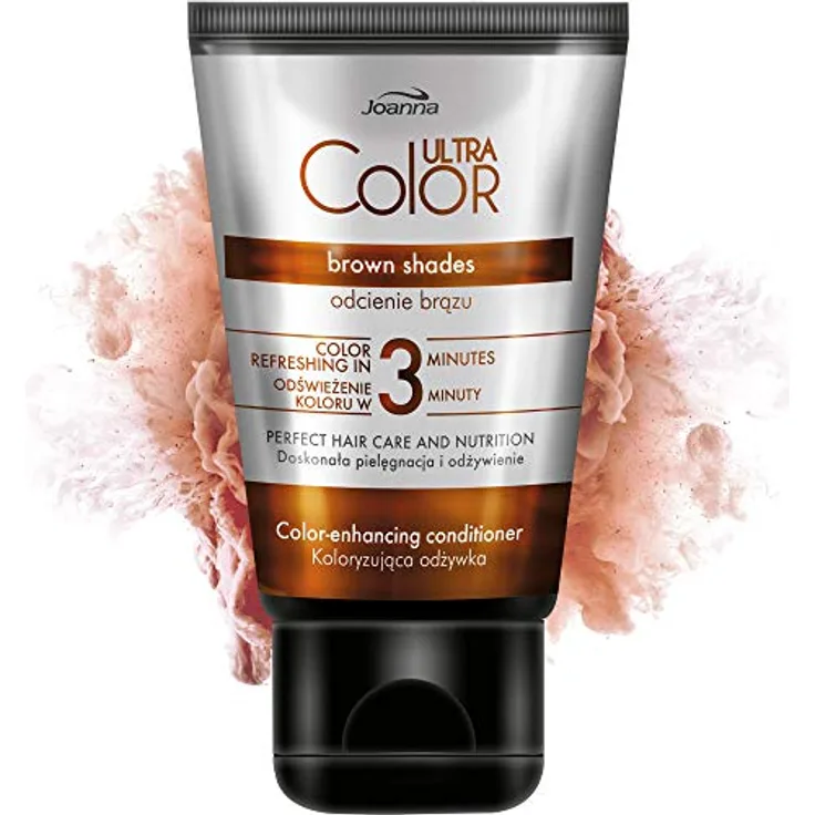 Joanna Ultra Color - Farbschutz-Spülung Conditioner für Braun-Tönen Natürliches und Gefärbtes Haar - Feuchtigkeitsspendend - Ammoniakfrei - Farbauffrischung und -intensivierung in 3 Minuten - 100 ml
