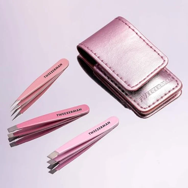 Tweezerman Micro-Mini Pinzetten-Set pinker Etui 3tlg. – Bild 7