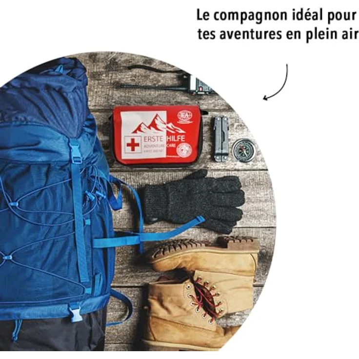 IEA Medical Erste-Hilfe-Set Outdoor, Kompaktes Komplettset mit 26 Teilen für Notfälle beim Wandern, Camping und Reisen – Bild 7