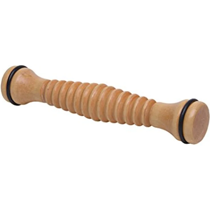 Fußmassagerolle Fußroller Fußreflexzonen Massage Holz gerieft – Bild 2