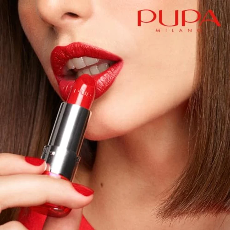 PUPA Milano Vamp! Luminous Lipstick, voluminisierender Lippenstift mit Satin-Effekt, Farbton 100 Naked Skin, 3.5 g – Bild 6