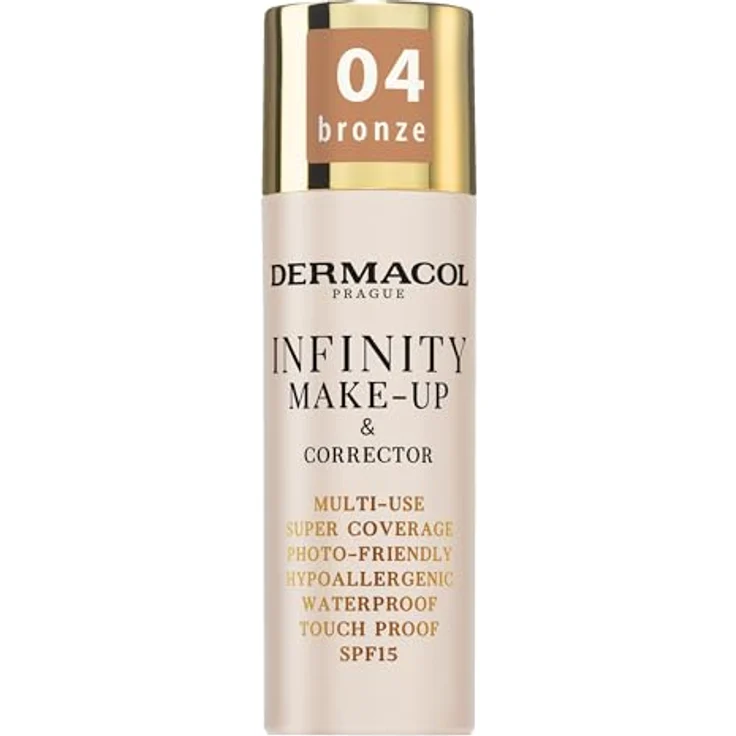 Dermacol Infinity Make-up, hochdeckendes Concealer mit SPF 15, Farbton 04 Bronze, 20 g – Bild 1