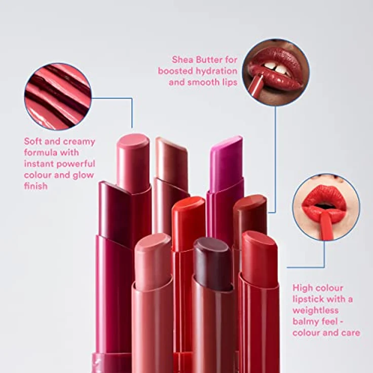 3INA The Color Lip Glow, hydratisierender Lippenstift mit Glanz, Farbton 504 - Medium, nude taupe, 1,6 g – Bild 3