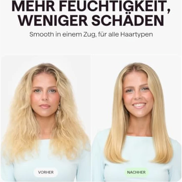 Wavytalk Dampf-Thermobürste Steamlift Pro, haarschonende Stylingbürste mit 5 Temperatureinstellungen und 30 Minuten Dampf, schwarz – Bild 4