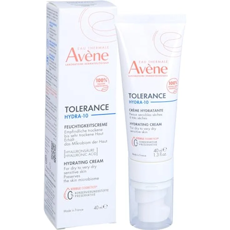 Avène Tolerance Hydra-10 Crema Hidratante 100% Natural 40ml, Gesichtscreme mit langanhaltender Wirkung, dermatologisch getestet – Bild 3