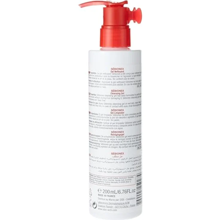 ACM Sébionex Reinigungsgel, 200 ml für fettige und unreine Haut, sanfte Reinigung ohne Austrocknen – Bild 4