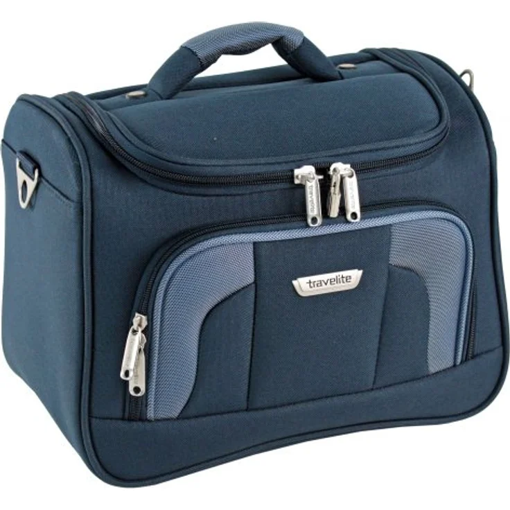 travelite Handgepäck Kulturtasche mit Aufsteckfunktion, Gepäck Serie ORLANDO: Klassisches Weichgepäck Beautycase im zeitlosen Design, 098492-20, 19 Liter, 0,9 kg, marine (blau) – Bild 2