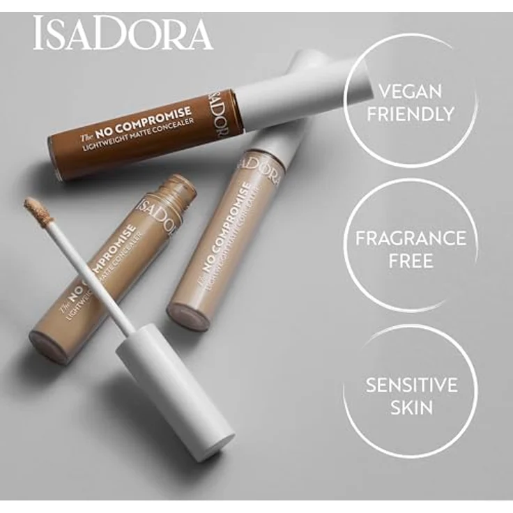 Isadora No Compromise Lightweight Matte Concealer (9NW, 10 ml) - Cremige Formel für matte Abdeckung – Bild 5