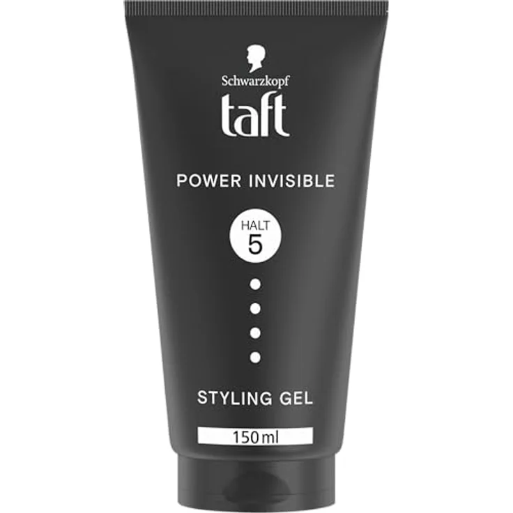 Schwarzkopf TAFT Gel Power Invisible Styling (150 ml), veganes Haargel mit Haltgrad 5, ohne Verkleben und Beschweren, sanft zur Kopfhaut – Bild 1