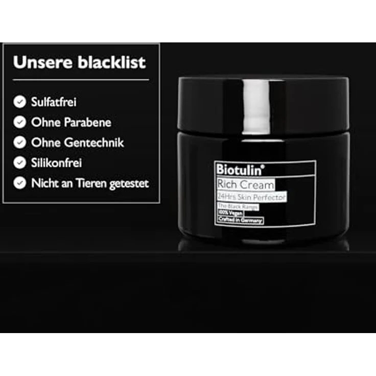 Biotulin Rich Cream 50ml, Anti-Falten Feuchtigkeitscreme mit Spilanthol und Hyaluronsäure, intensive 24-Stunden-Hydration für aufgepolsterte Haut – Bild 4