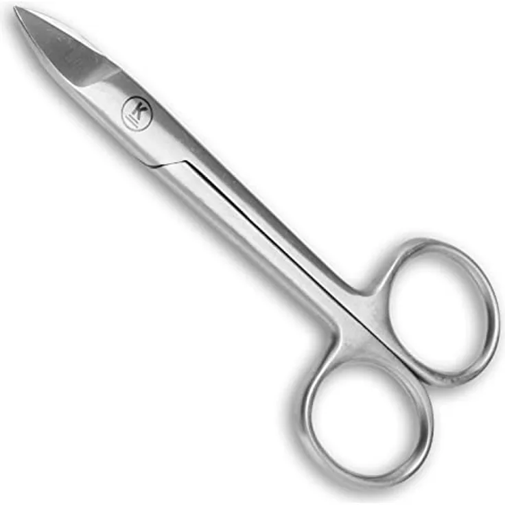 K-Pro Fußnagelschere, 11 cm Profi-Pediküre-Schere aus rostfreiem Edelstahl, scharf und gebogen für dicke und eingewachsene Zehennägel, ideal für Senioren und Diabetiker
