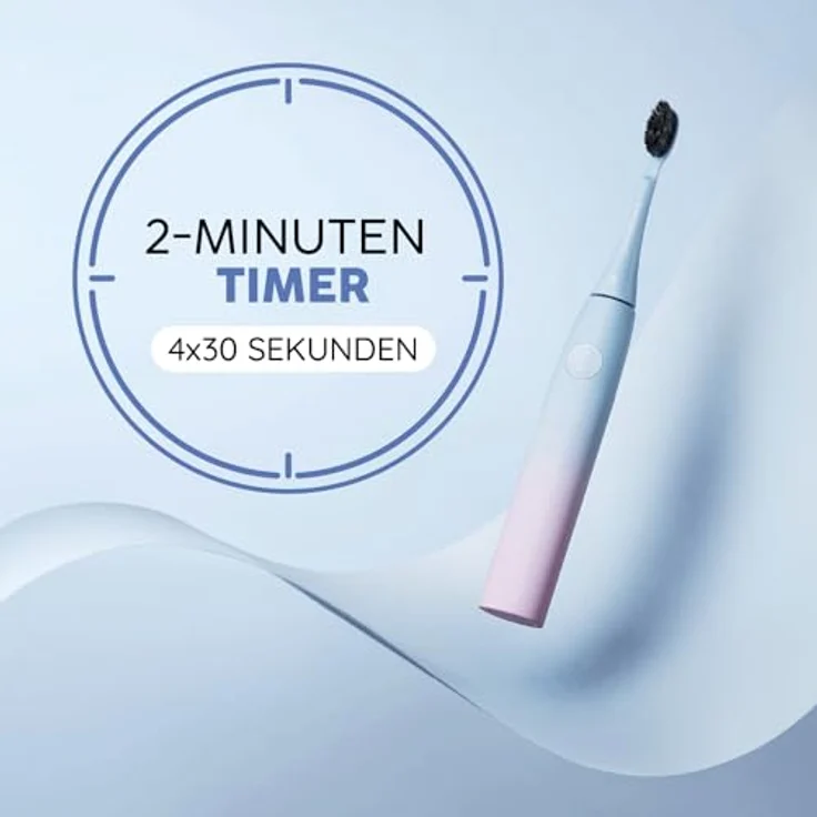 happybrush Eco Vibe Lite Schallzahnbürste mit Timer, 6 Wochen Akku, Travel-Lock & Indikatorborsten, Reisefreundlich – Bild 5