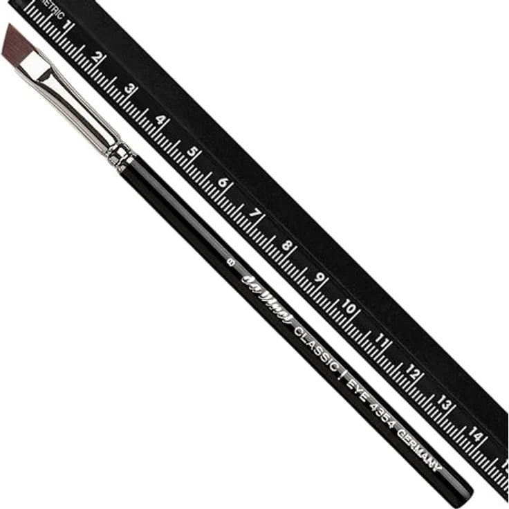 da Vinci Classic Abgeschrägter Wimpernpinsel Typ 4354 1 St., Lidschattenpinsel für Damen, synthetische Fasern, professionelle Anwendung, schwarz – Bild 3