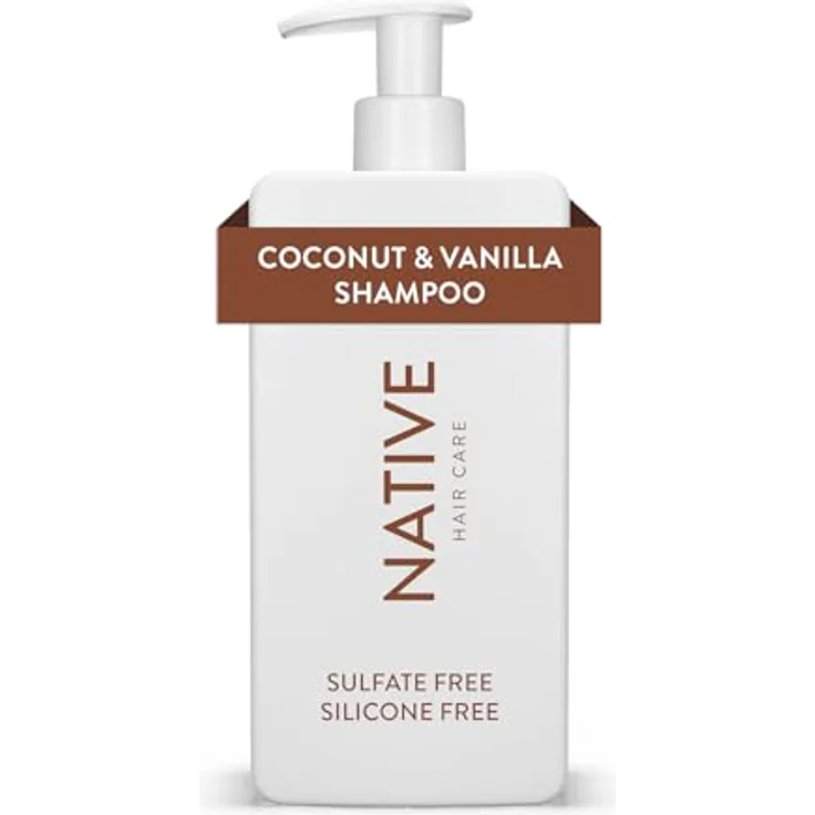 Native Shampoo, feuchtigkeitsspendendes Shampoo für Frauen & Männer, ohne künstliche Duftstoffe oder Mineralöle, mit Kokosnuss- & Vanille-Duft, 487 ml – Bild 1