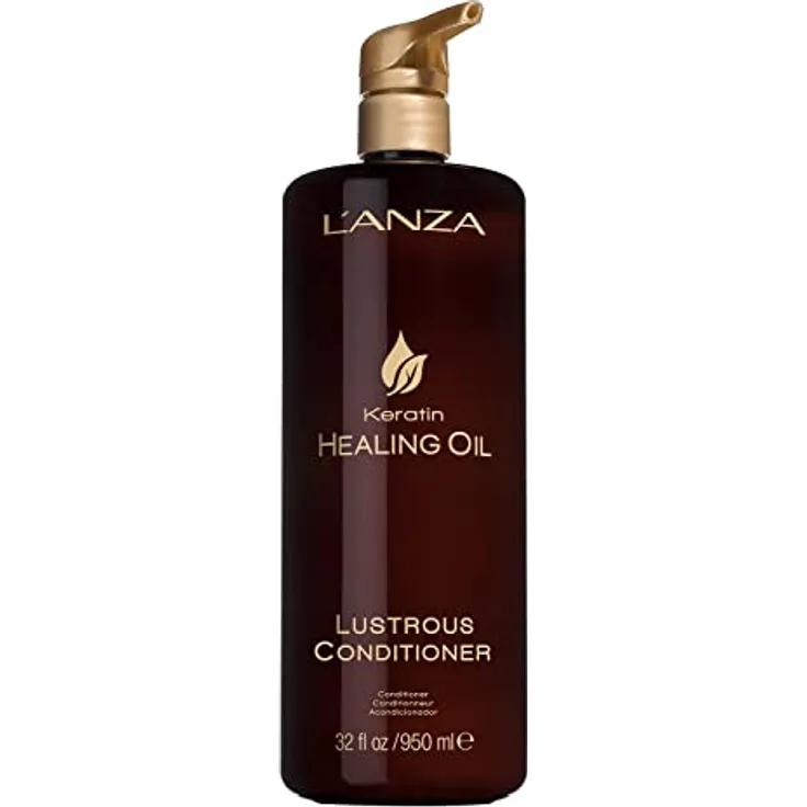 L'ANZA Keratin Heilöl Glänzender Conditioner für Geschädigtes Haar (950 ml), Nährt, Repariert, Glanz & Stärke für ein Seidiges Aussehen, Sulfatfrei, Parabenfrei, Glutenfrei, Haar Pflegespülung