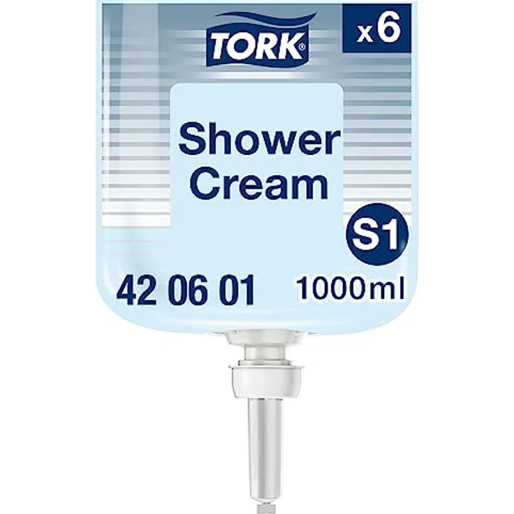 Tork Hair & Body Flüssigseife - 420601-2-in-1 Duschgel und Shampoo für S1 Spender-Systeme - Premium-Qualität, frisch parfümiert, unisex, 6 x 1000 ml – Bild 1