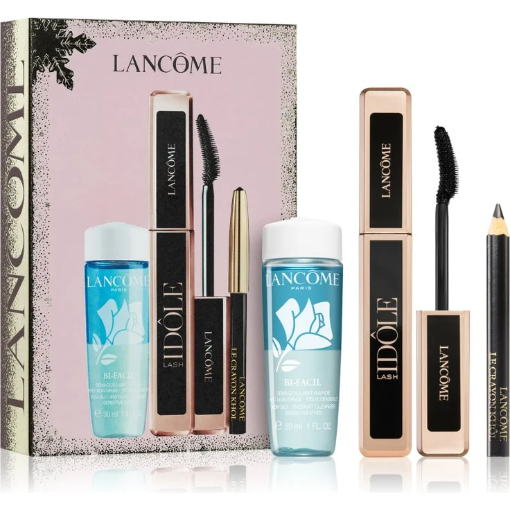 Lancôme Lash Idôle Geschenkset, Augen Make-up Entferner, Volumen-Mascara 8 ml, Mini Eyeliner